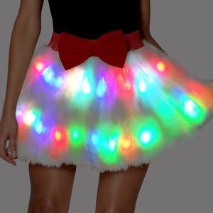 Ugly Christmas sweater party Skirt Flashin Lights